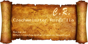 Czechmeiszter Rozália névjegykártya